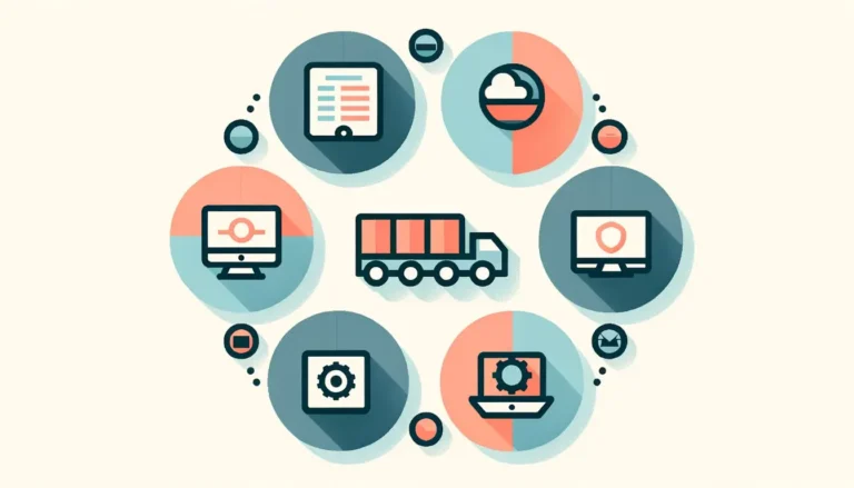 Various icons to illustrate necessary compartments of great fleet management software.